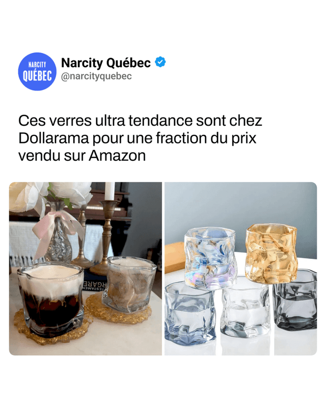 Ces verres ultra tendance sont chez Dollarama pour une fraction du prix vendu sur Amazon