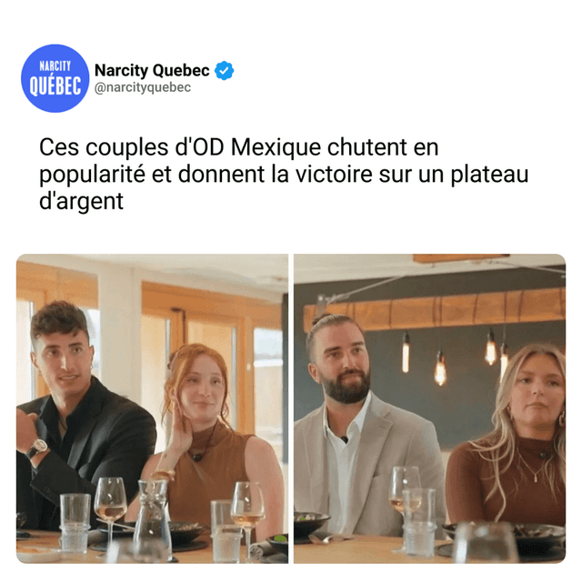 Ces couples d'OD Mexique chutent en popularité et donnent la victoire sur un plateau d'argent