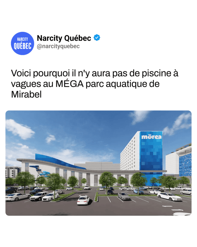 Voici pourquoi il n'y aura pas de piscine à vagues au MÉGA parc aquatique de Mirabel