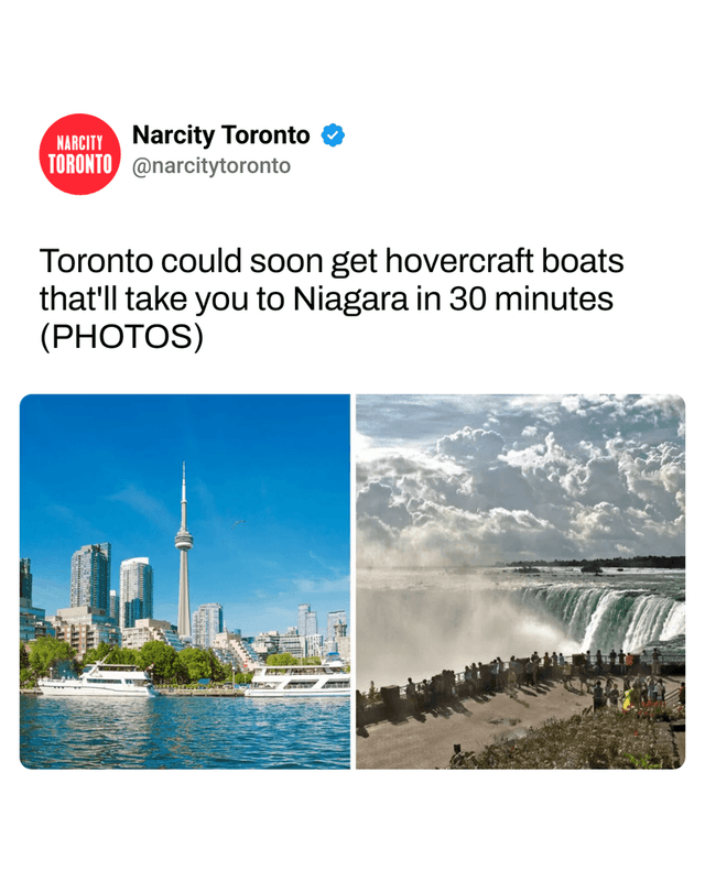 Toronto could soon get hovercraft boats that'll take you to Niagara in 30 minutes (PHOTOS)