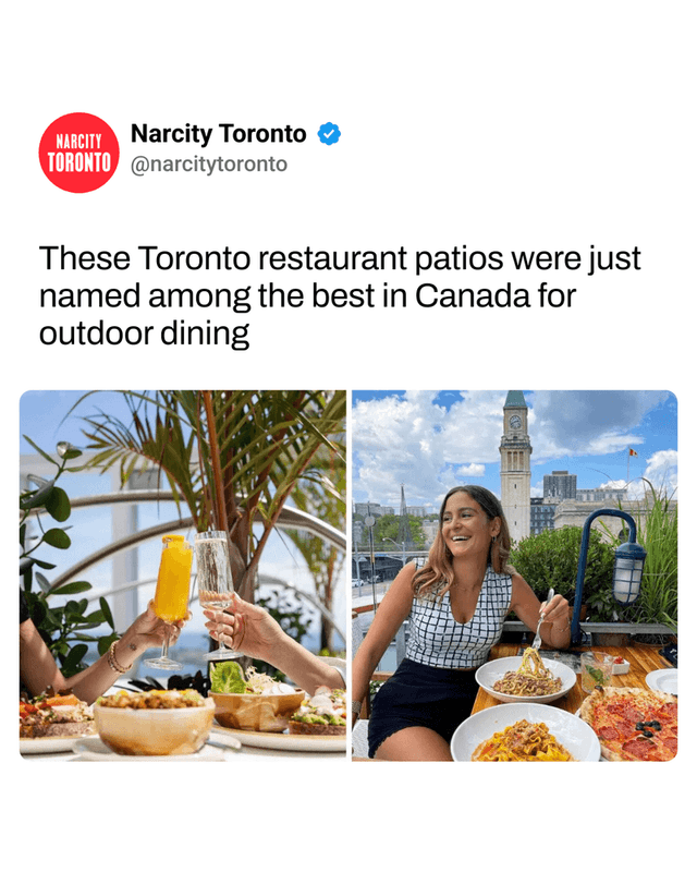 These Toronto restaurant patios were just named among the best in Canada for outdoor dining