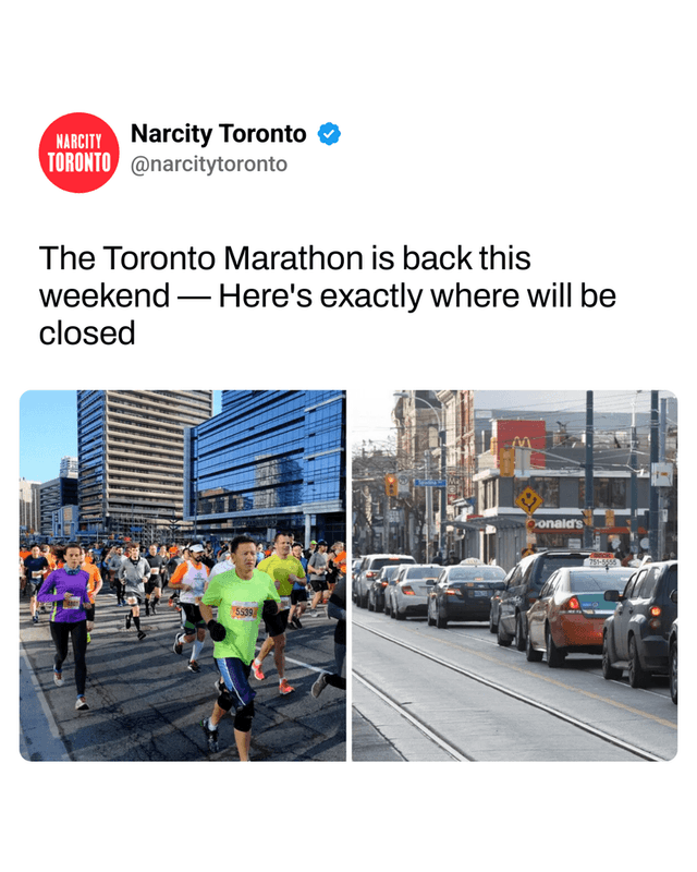 The Toronto Marathon is back this weekend — Here's exactly where will be closed