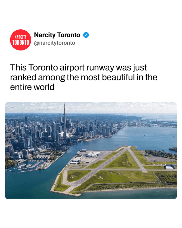 This Toronto airport runway was just ranked among the most beautiful in the entire world