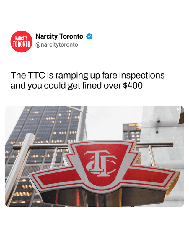 The TTC is ramping up fare inspections and you could get fined over $400