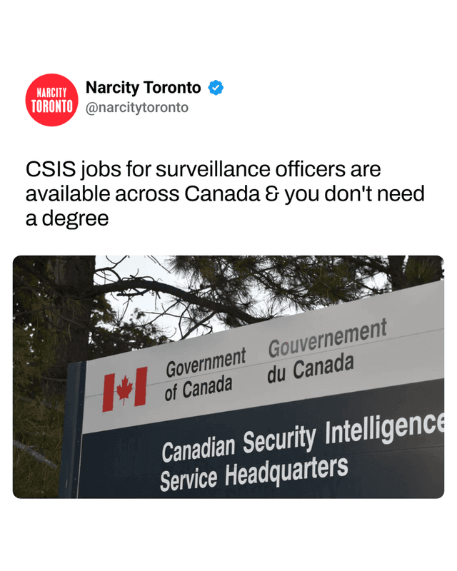 CSIS jobs for surveillance officers are available across Canada & you don't need a degree