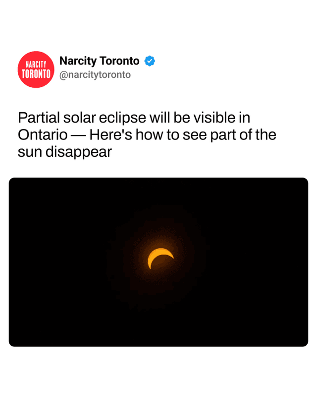 Partial solar eclipse will be visible in Ontario — Here's how to see part of the sun disappear