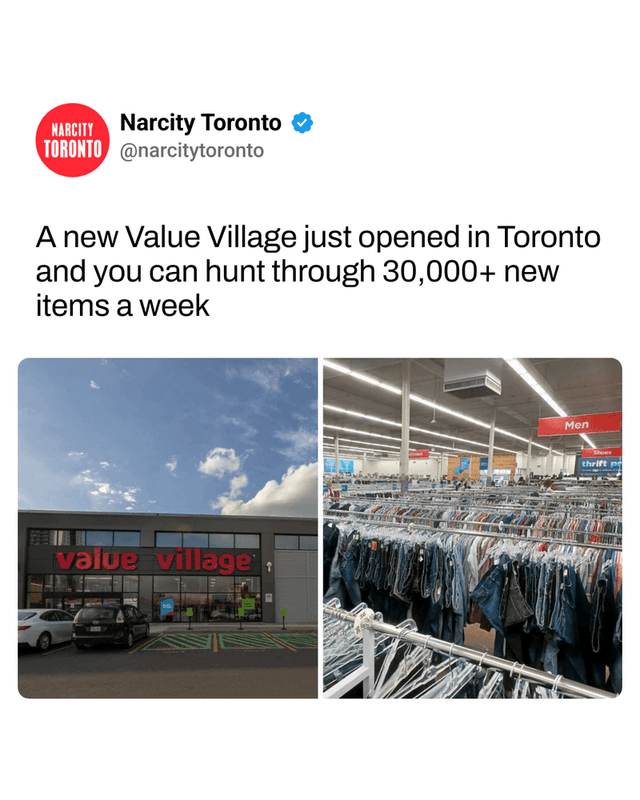 A new Value Village just opened in Toronto and you can hunt through 30,000+ new items a week
