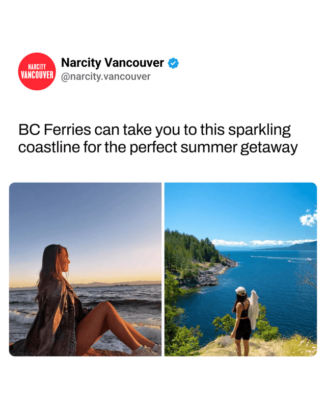 BC Ferries can take you to this sparkling coastline for the perfect summer getaway