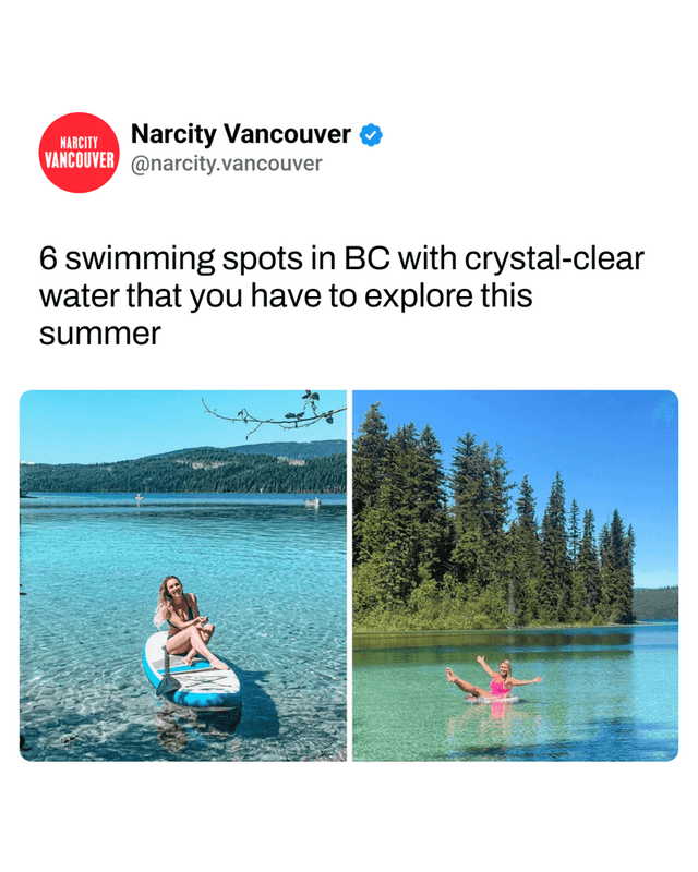 6 swimming spots in BC with crystal-clear water that you have to explore this summer