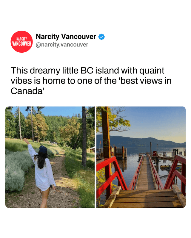 This dreamy little BC island with quaint vibes is home to one of the 'best views in Canada'