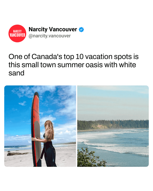 One of Canada's top 10 vacation spots is this small town summer oasis with white sand