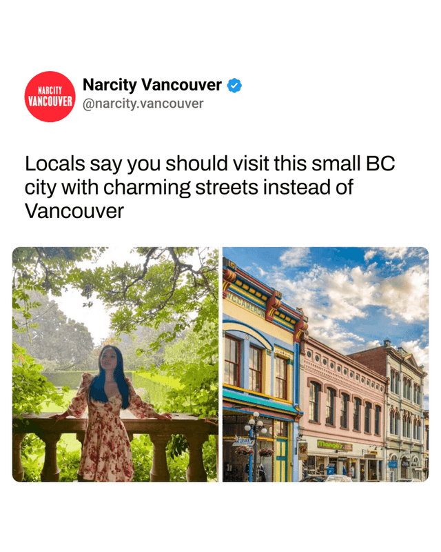Locals say you should visit this small BC city with charming streets instead of Vancouver