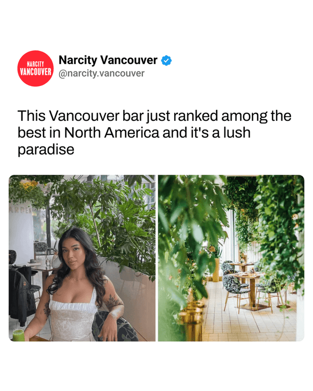 This Vancouver bar just ranked among the best in North America and it's a lush paradise
