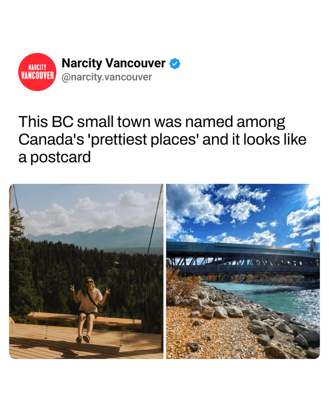 This BC small town was named among Canada's 'prettiest places' and it looks like a postcard