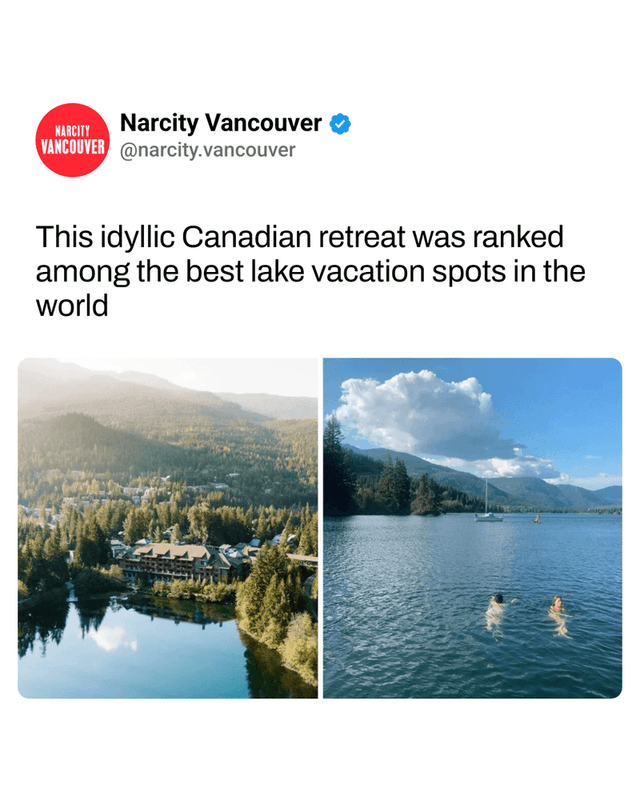 This idyllic Canadian retreat was ranked among the best lake vacation spots in the world