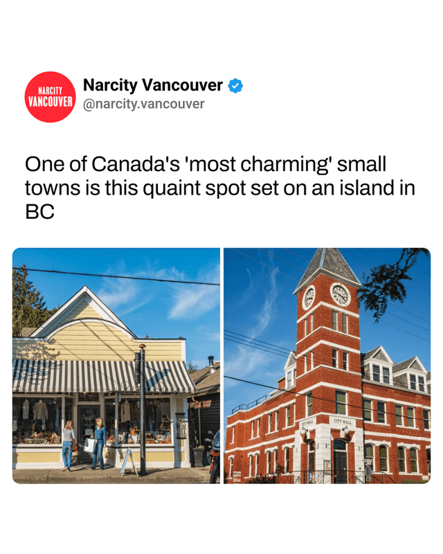 One of Canada's 'most charming' small towns is this quaint spot set on an island in BC
