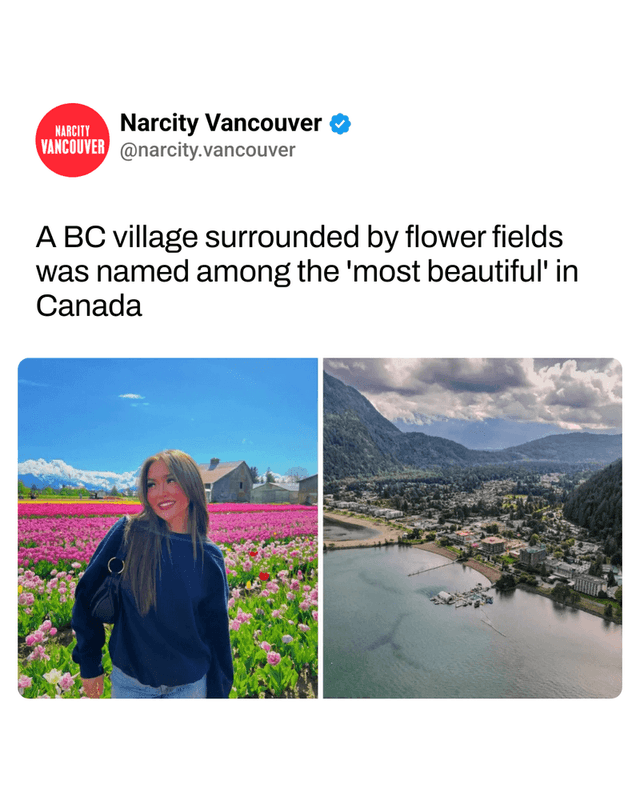 A BC village surrounded by flower fields was named among the 'most beautiful' in Canada