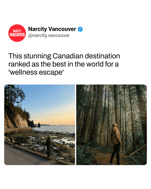 This stunning Canadian destination ranked as the best in the world for a 'wellness escape'