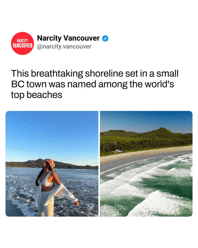 This breathtaking shoreline set in a small BC town was named among the world's top beaches