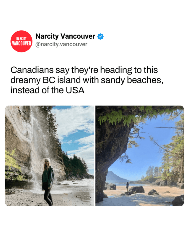 Canadians say they're heading to this dreamy BC island with sandy beaches, instead of the USA
