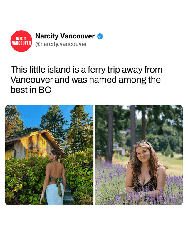 This little island is a ferry trip away from Vancouver and was named among the best in BC