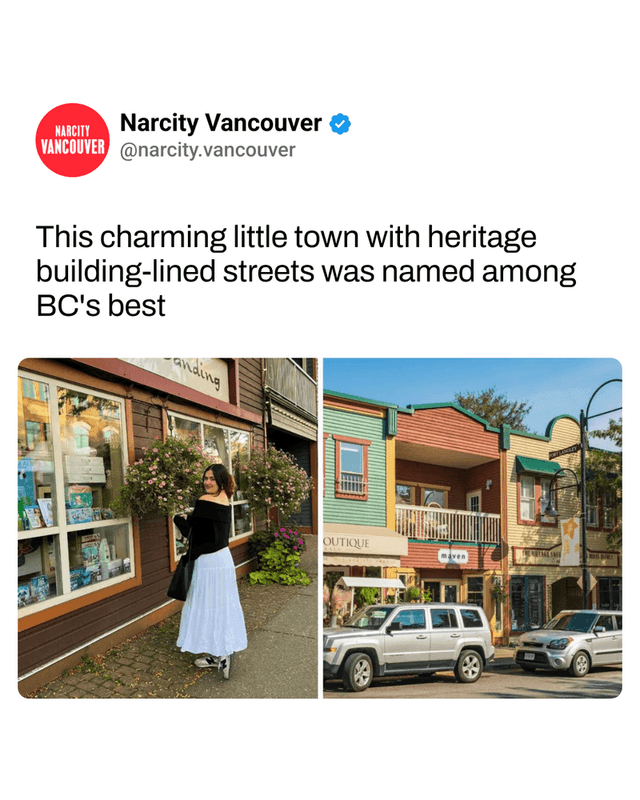 This charming little town with heritage building-lined streets was named among BC's best
